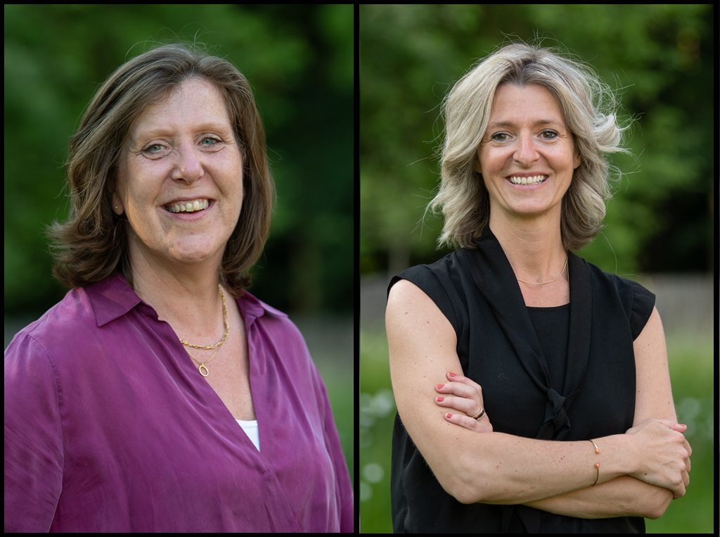 Veerle Finken and Julie Moreau from VOM industrial coating association